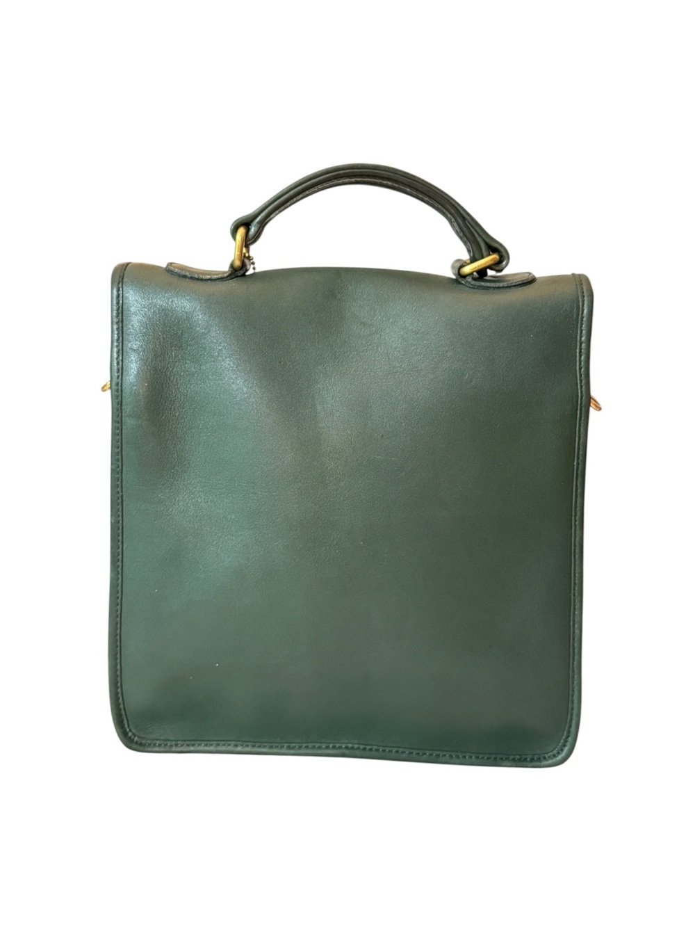 Vintage Coach Bottle Green Leather Station Bag Crossbody #5130, EXCELLENT - Picture 7 of 16